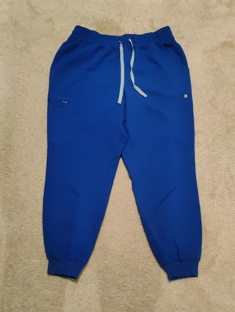 Women's Fig Royal Blue Drawstring Jogger Pants Uniform Comfortable Workerwear Y2